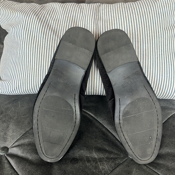 Steve Madden Deluxxe Black Velvet Loafer Shoes - Picture 4 of 5